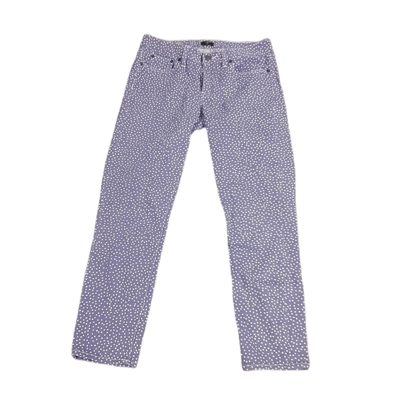 J Crew Stretch Toothpick Chic Kid Core Polka Dot Jeans Size 28 - Picture 1 of 6